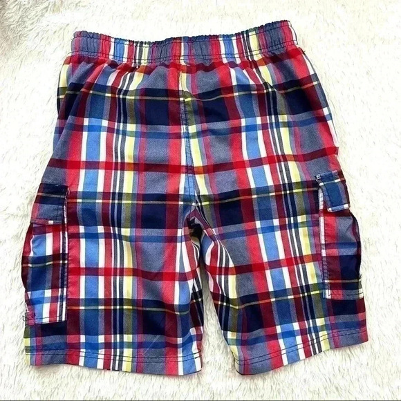 U.S. Polo Plaid Large Side Pocket Mens Swim Trunk Shorts Size M - Picture 8 of 10